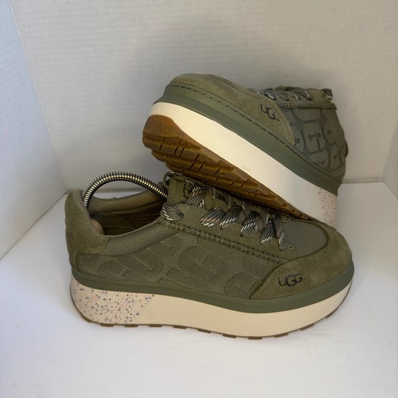 UGG Marin Logo Embossed Platform Sneaker in Burnt Olive - Picture 5 of 10